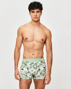 Boxer coton motifs fleurs
