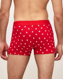 Boxer en coton motifs coeurs