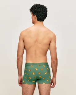 Boxer en coton motifs oranges