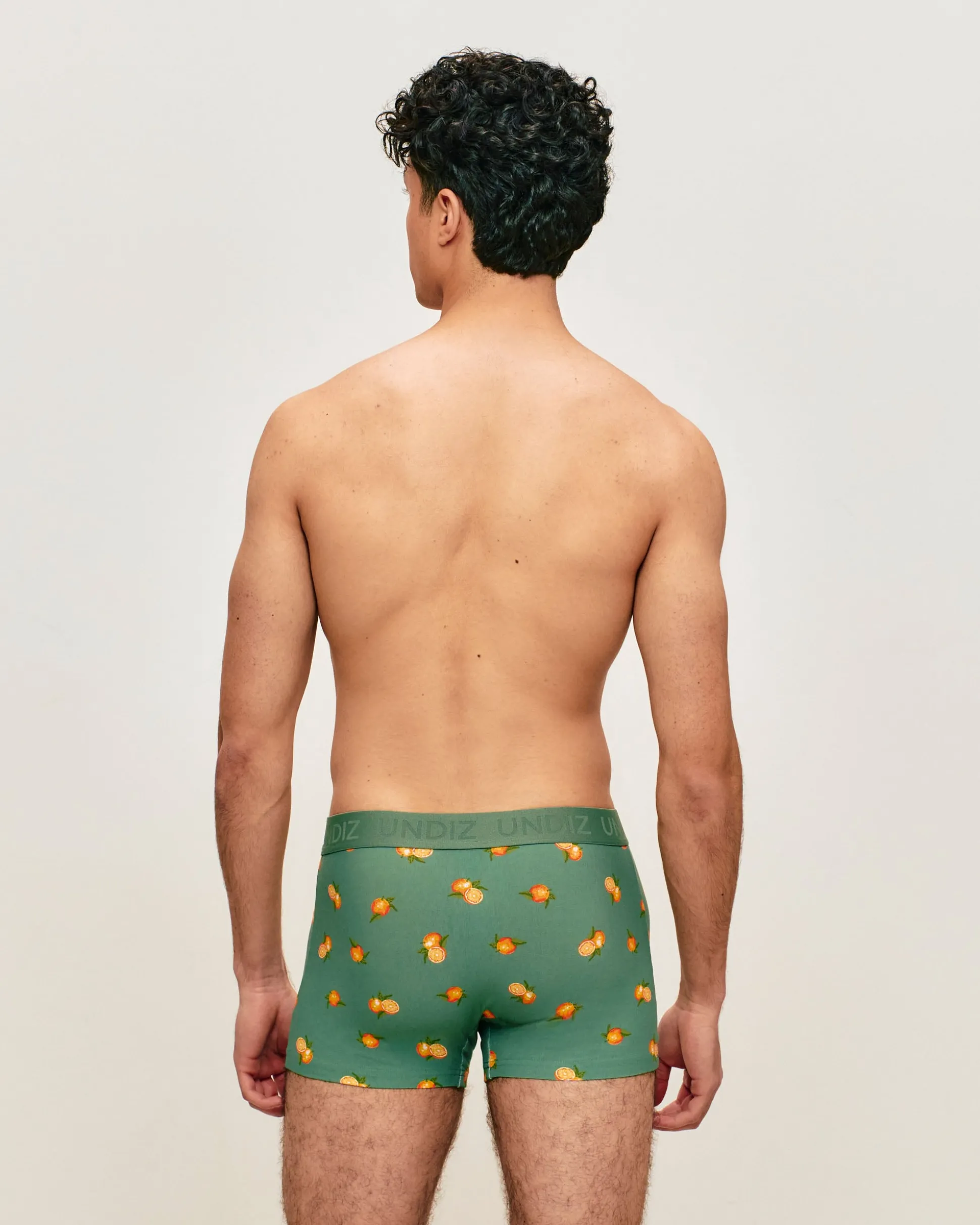 Boxer en coton motifs oranges