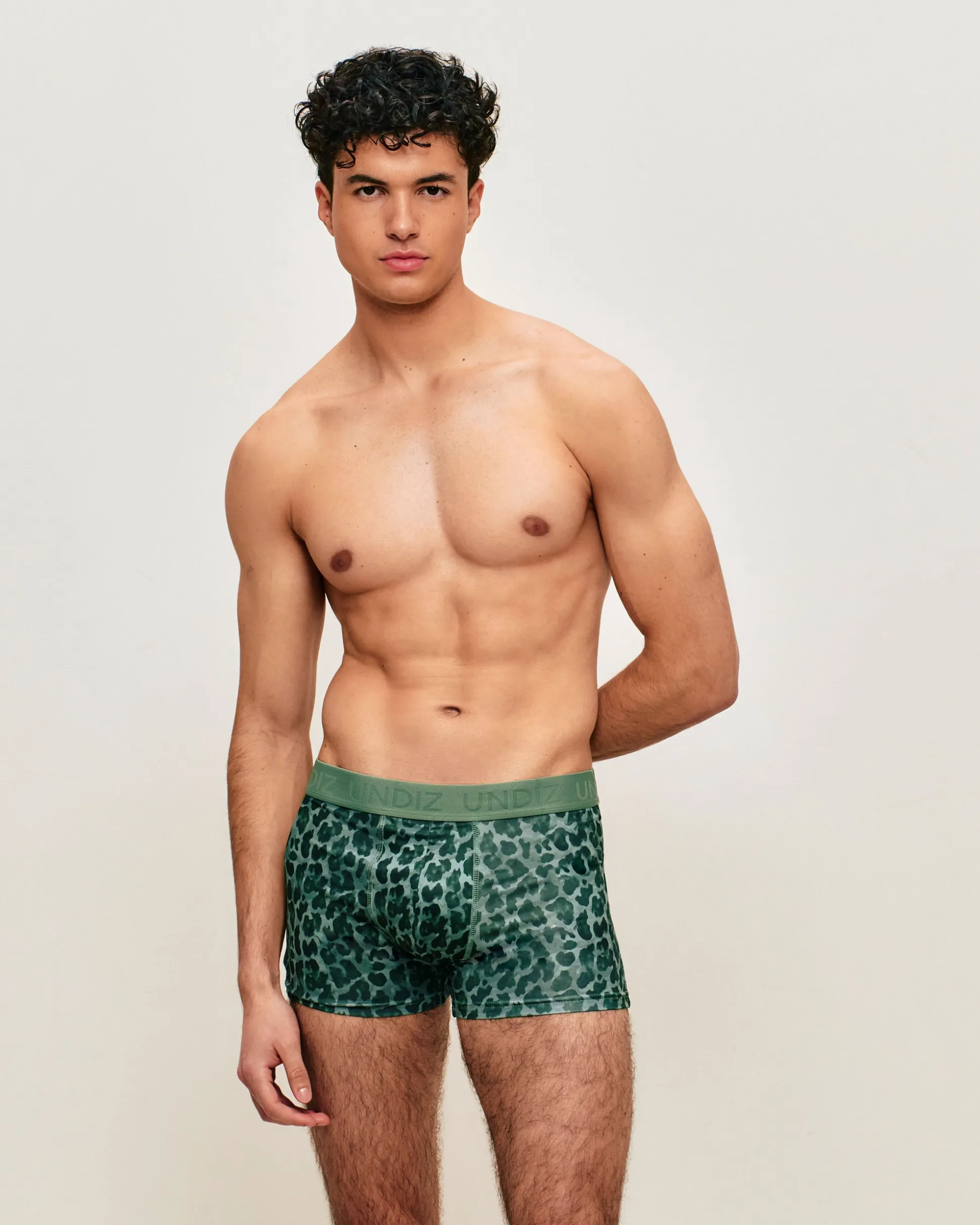 Boxer en microfibre léopard