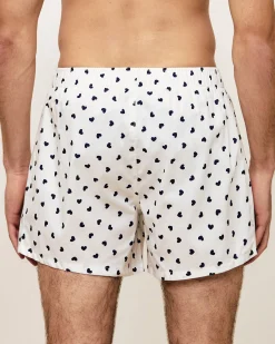 Caleçon coton motifs cœurs