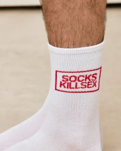 Chaussettes coton à message Socks kill sex