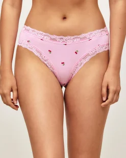 Cheeky en coton et dentelle motifs cerises