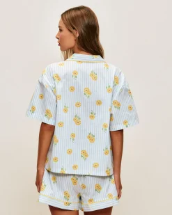 Chemise en coton imprimé tournesols