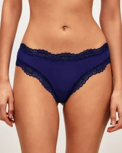 Culotte cheeky en coton avec dentelle