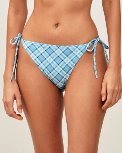 Culotte de maillot de bain bikini à carreaux