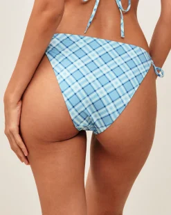 Culotte de maillot de bain bikini à carreaux
