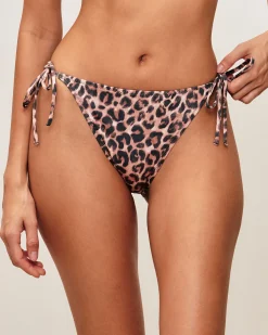 Culotte de maillot de bain bikini à motif léopard