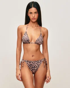 Culotte de maillot de bain bikini à motif léopard