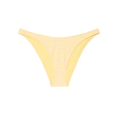 Culotte de maillot de bain taille haute imprimée vichy gaufrée