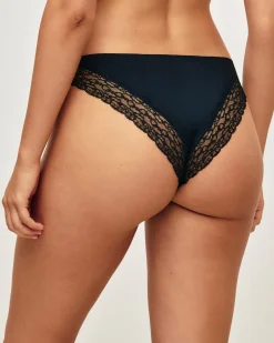 Culotte en microfibre et dentelle