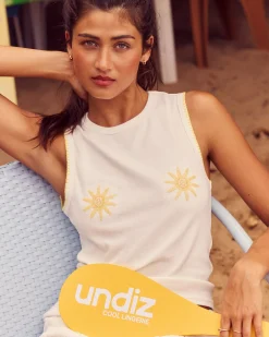 Débardeur léger en jersey avec imprimé soleil