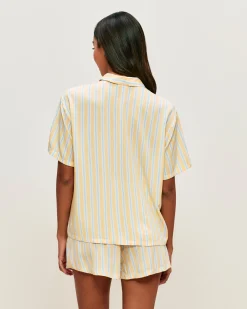 Ensemble chemise et short à rayures