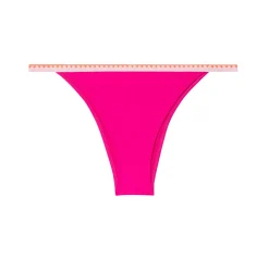 Maillot de bain tanga avec bordures en crochet