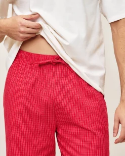 Pantalon en coton à carreaux