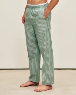 Pantalon en coton à rayures
