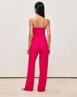 Pantalon en jersey à motif cerises