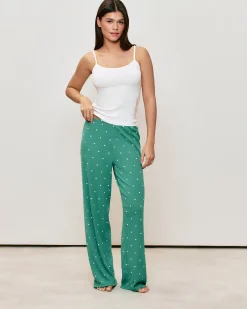 Pantalon jersey motifs cœurs