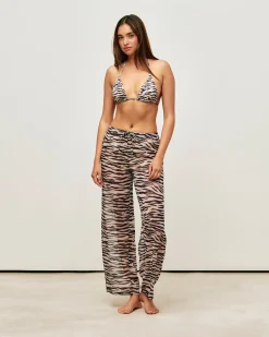 Pantalon à motif zèbre