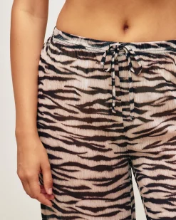 Pantalon à motif zèbre