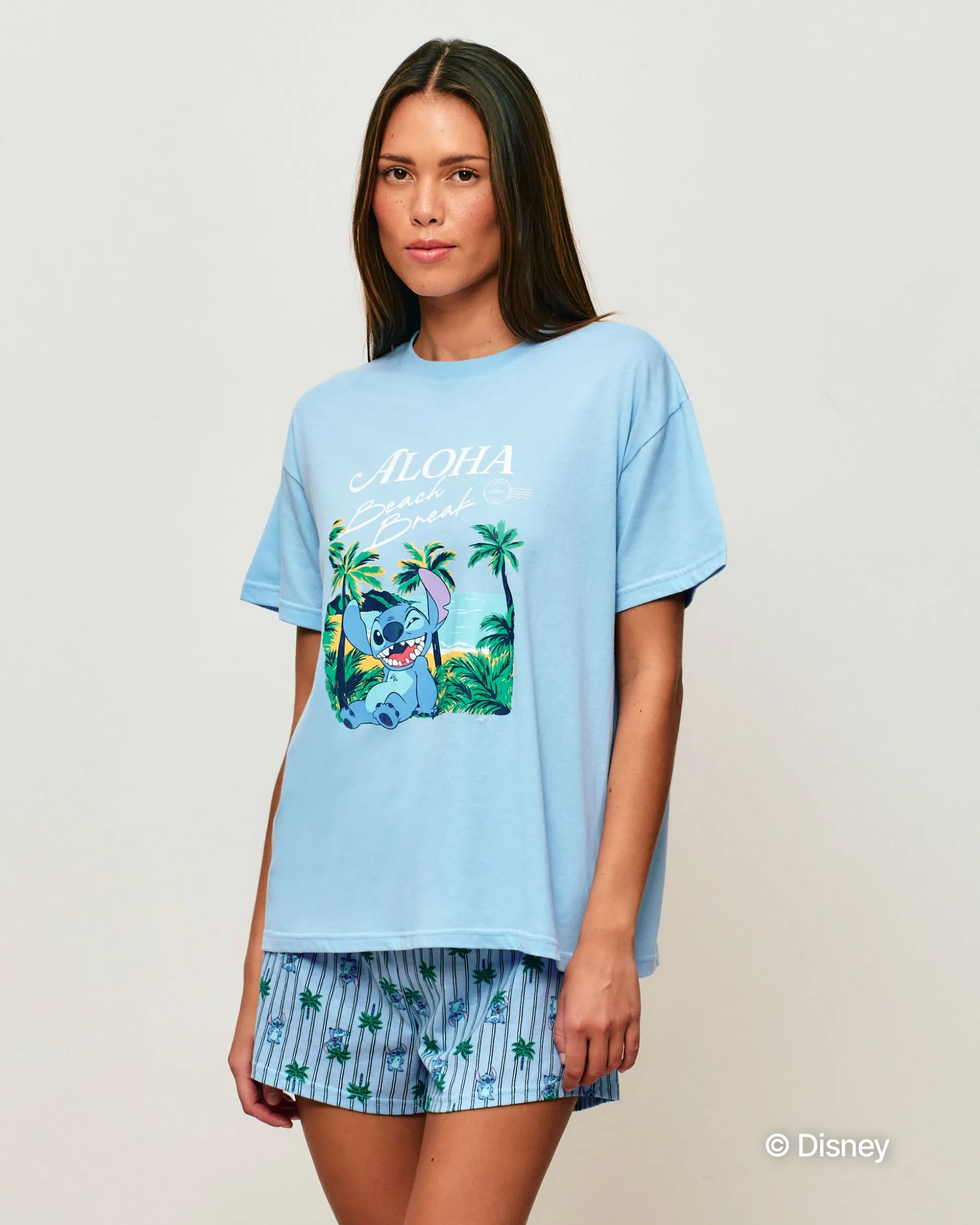 Set t-shirt et short imprimé Stitch