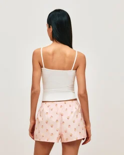 Short en coton avec imprimé canard