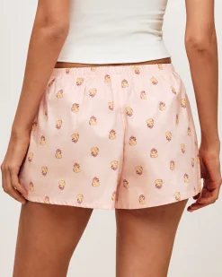 Short en coton avec imprimé canard