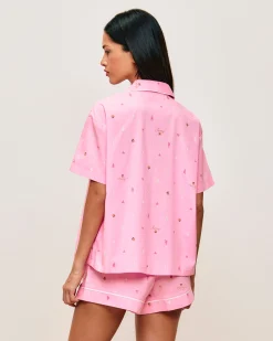 Short en coton avec imprimé glaces