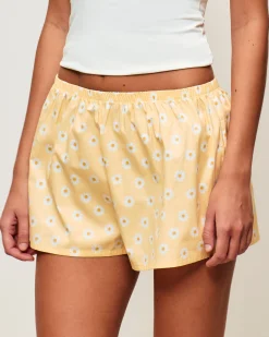 Short en coton motifs fleurs