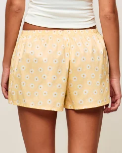 Short en coton motifs fleurs