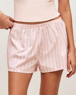 Short en coton à rayures
