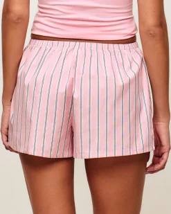 Short en coton à rayures