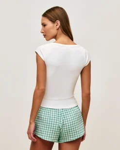 Short en coton vichy