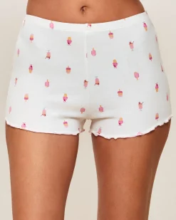 Short en jersey avec motifs glacés