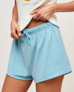 Short en molleton bleu