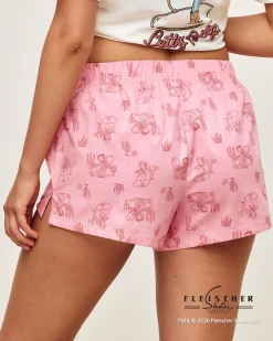 Short en popeline de coton imprimé Betty Boop