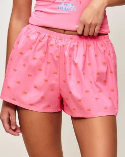Short en popeline imprimé crabes