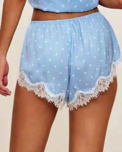 Short en satin à pois