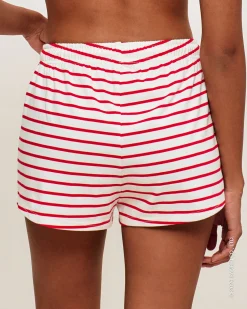 Short marinière en jersey épais avec broderie Hello Kitty