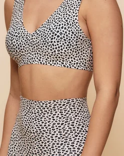 Short microfibre sans coutures motif léopard