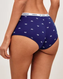 Shorty en coton imprimé noeuds