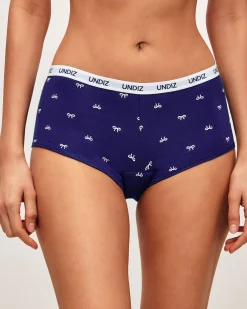Shorty en coton imprimé noeuds