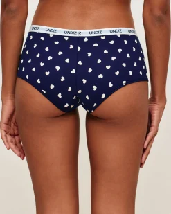 Shorty en coton motifs coeurs