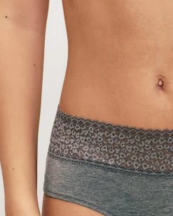 Shorty uni avec dentelle