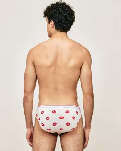Slip en coton à motifs bouche