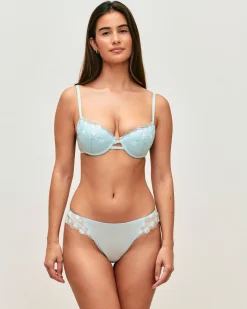 Soutien-gorge ampliforme avec broderies florales