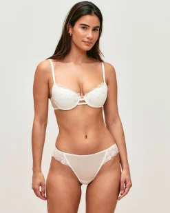 Soutien-gorge ampliforme avec broderies florales