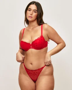Soutien-gorge ampliforme broderies cœurs