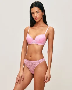 Soutien-gorge ampliforme en dentelle florale